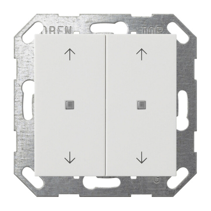Gira Interrupteur à bascule KNX, 2 boutons, blanc pur 517403