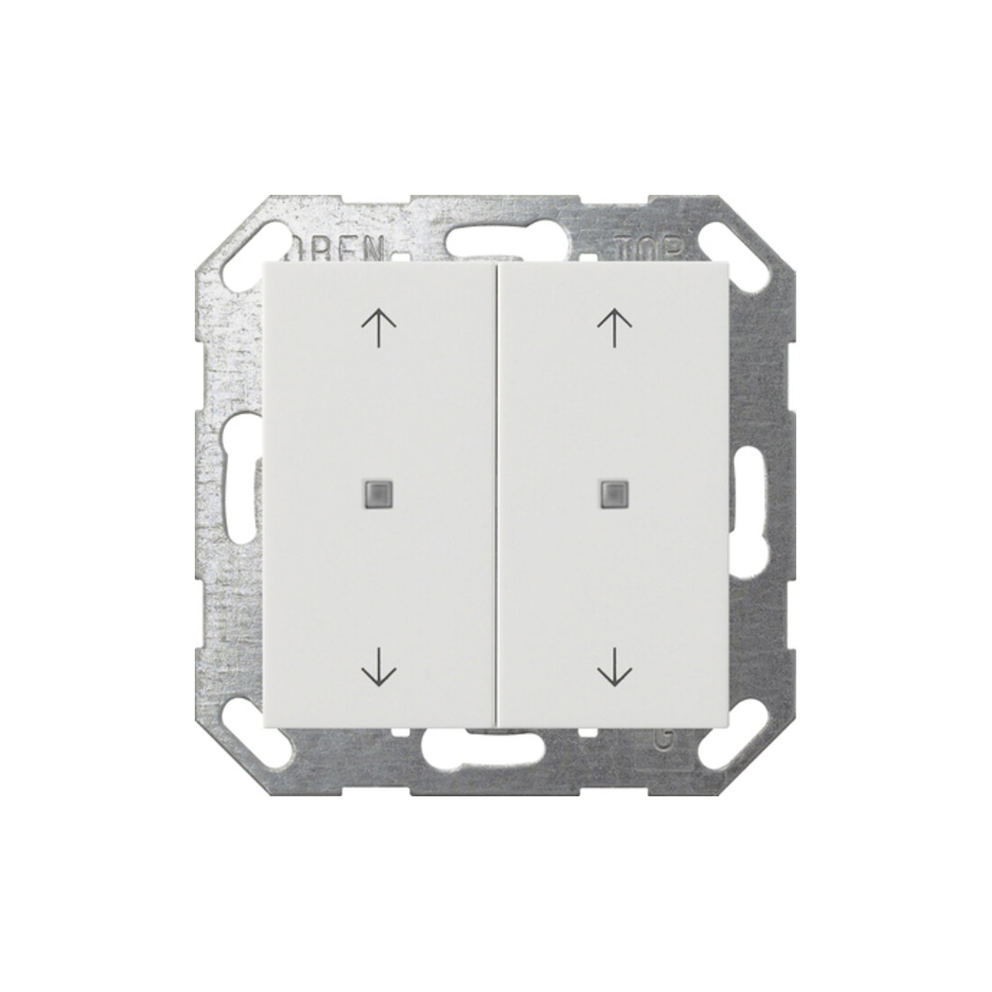 Gira Interrupteur à bascule KNX, 2 boutons, blanc pur 517403