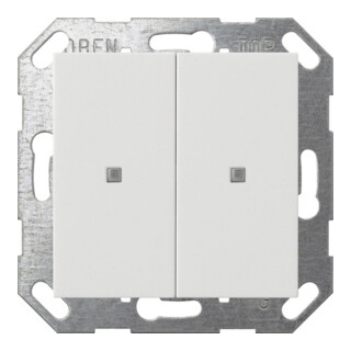 Gira Interrupteur à bascule KNX double blanc pur
