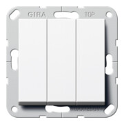 Gira Interrupteur à bascule triple va-et-vient Système 55 blanc pur 283203-1
