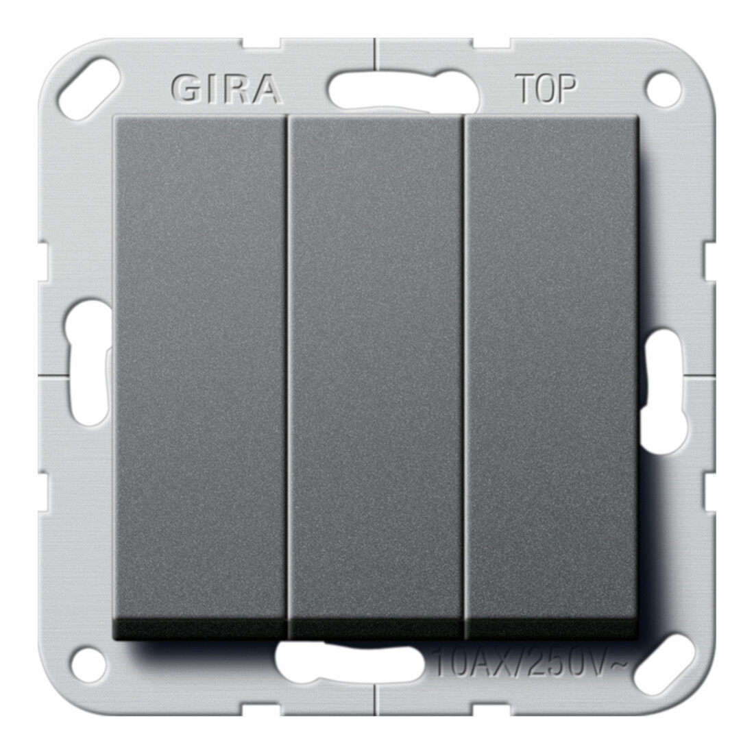 Gira Interrupteur à bascule va-et-vient triple System 55 Anthracite 283228
