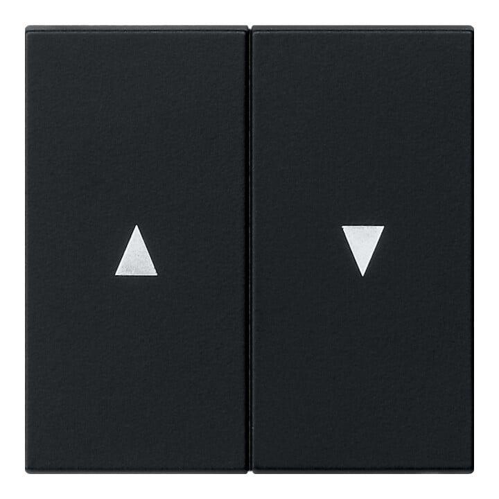 Gira Interrupteur bascule 2x noir avec symbole flèche 0294005