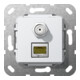 Gira Jack modulaire RJ45 Cat6A avec SAT F et 569703
