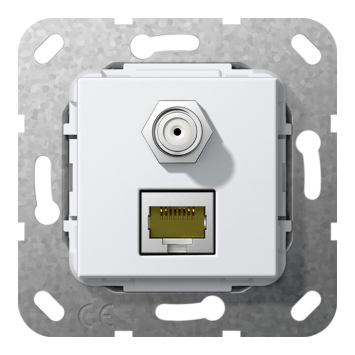 Gira Jack modulaire RJ45 Cat6A avec SAT F et 569703