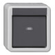 Gira KNX Interrupteur BA 1 touche gris saillie 1 point 515130