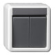 Gira KNX Interrupteur BA 2 boutons gris AP 1 point 516130
