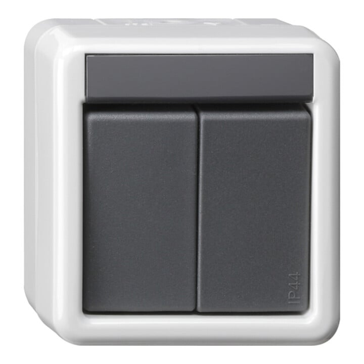 Gira KNX Interrupteur BA 2 boutons gris AP 1 point 516130
