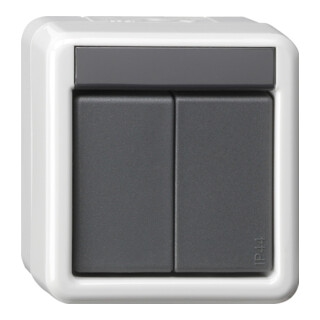 Gira KNX Taster BA 2fach grau AP 2Punkt 516230