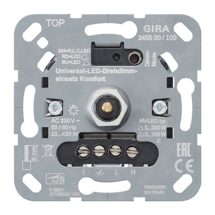 Gira LED-Univers.-Dimmereinsatz Komfort 245500