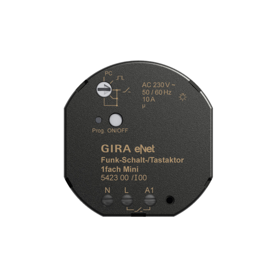 Gira Mini actionneur radio marche/arrêt/touche simple 542300
