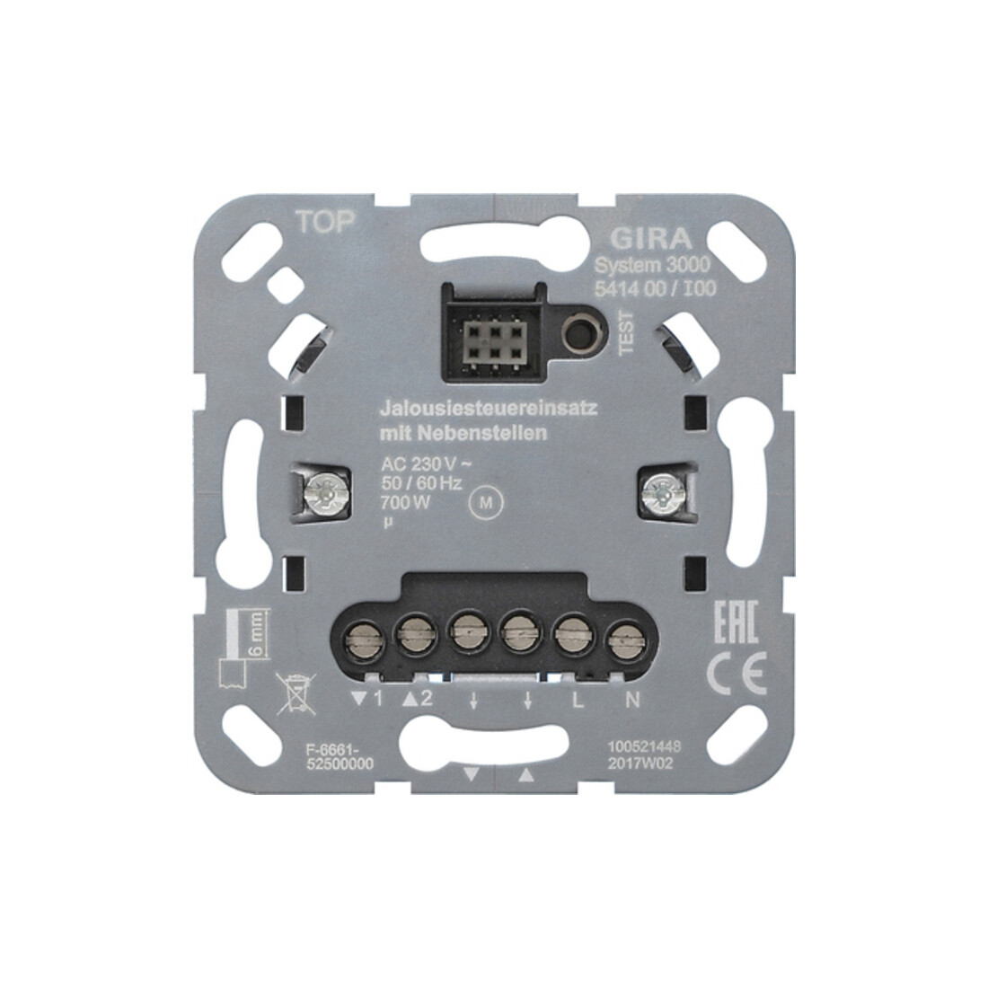 Gira Module de commande de volet roulant pour entrée secondaire 541400
