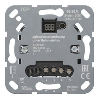 Gira Module de commande de volet roulant sans entrée auxiliaire 541500