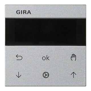 Gira Module de commande volet roulant + horloge 536626 alu