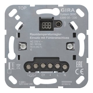 Gira Module de régulation de température ambiante avec connexion capteur 539500