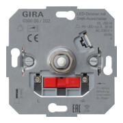Gira Module LED dimmable 20-200W avec bouton rotatif on/off 030000-1