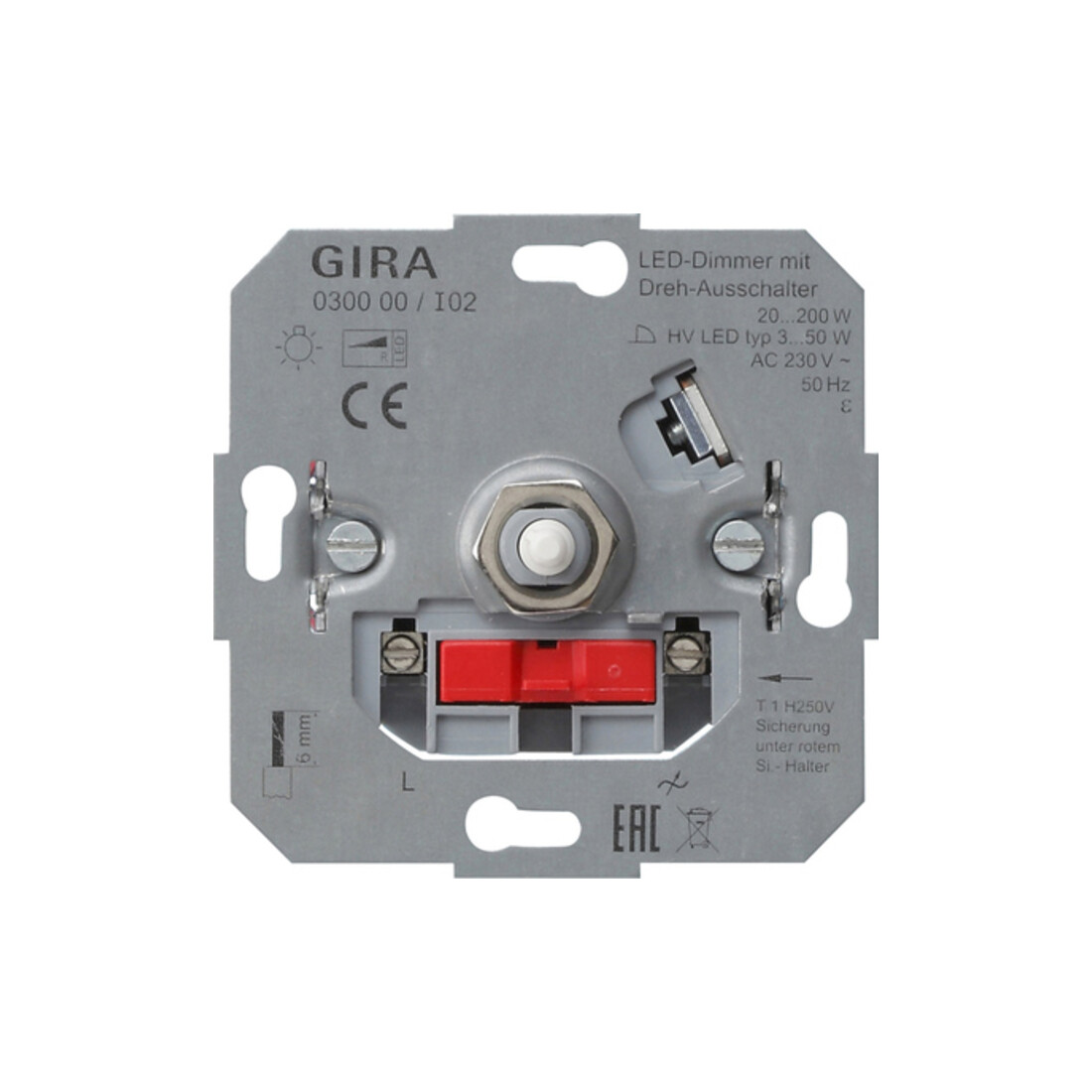 Gira Module LED dimmable 20-200W avec bouton rotatif on/off 030000