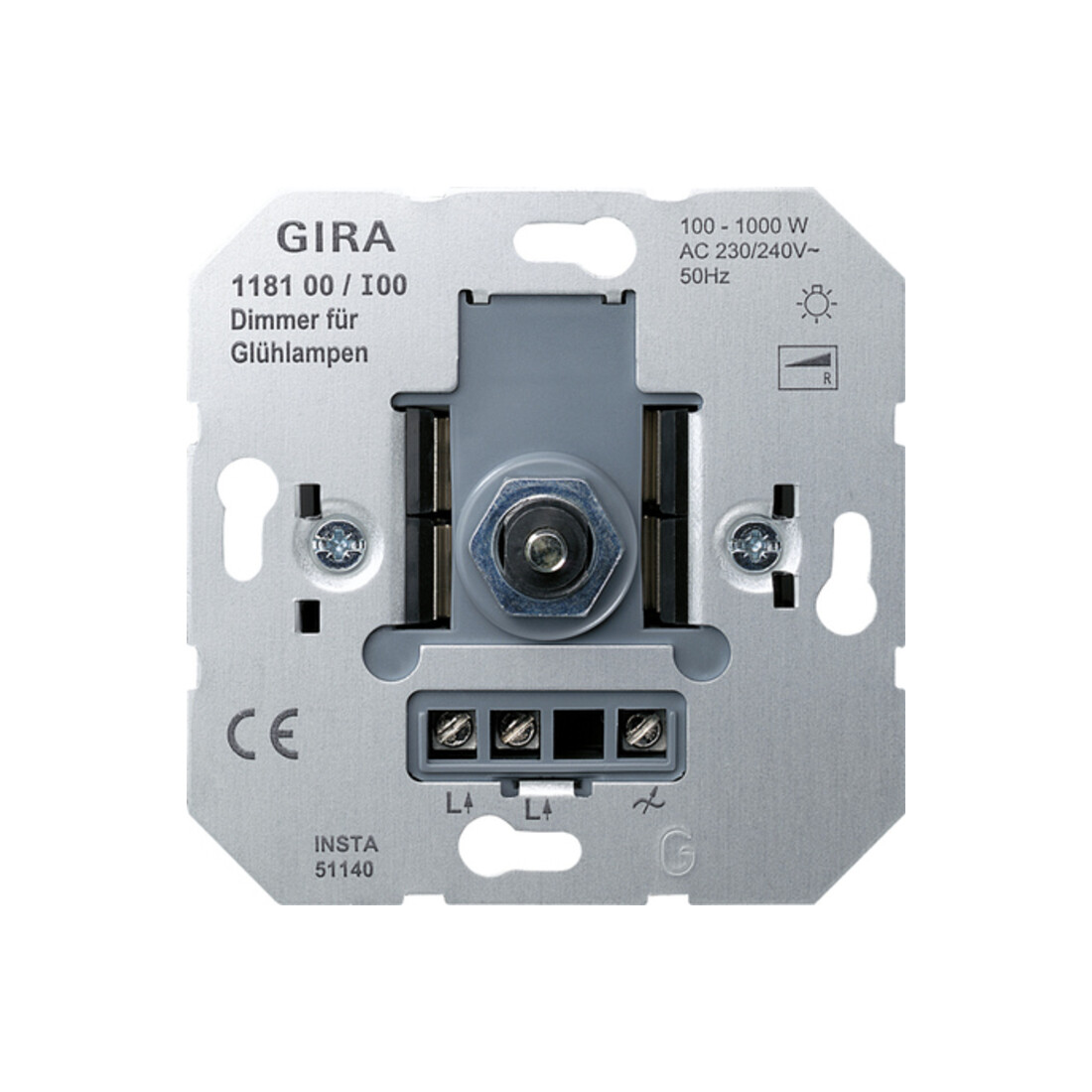 Gira Module variateur 100-1000W 118100