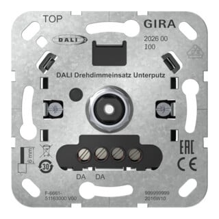 Gira Module variateur rotatif DALI encastrable 202600