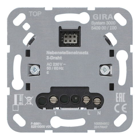 Gira Nebenstelleneinsatz 3-Draht 540900