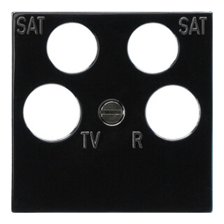Gira Plaque centrale Ankaro sw RF/TV+2xSat 025910