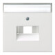 Gira Plaque centrale UAE/IAE/ISDN rws/gl avec champ d’écriture 0284112