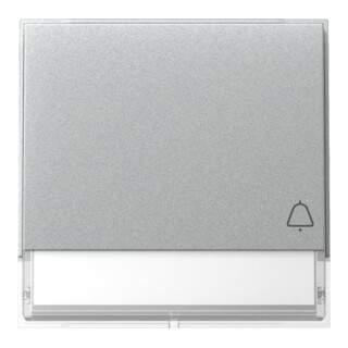 Gira Plaque de bouton-poussoir avec symbole sonnette Aluminium 367365