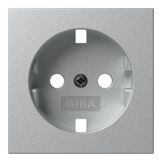 Gira Plaque de prise SCHUKO F aluminium 492026