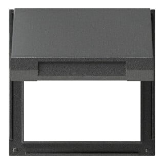 Gira Plaque intermédiaire anthracite avec couvercle rabattable, TX44 065467