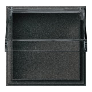 Gira Plaque intermédiaire anthracite avec porte transparente rabattable TX44 040967