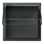 Gira Plaque intermédiaire anthracite avec porte transparente rabattable TX44 040967-1