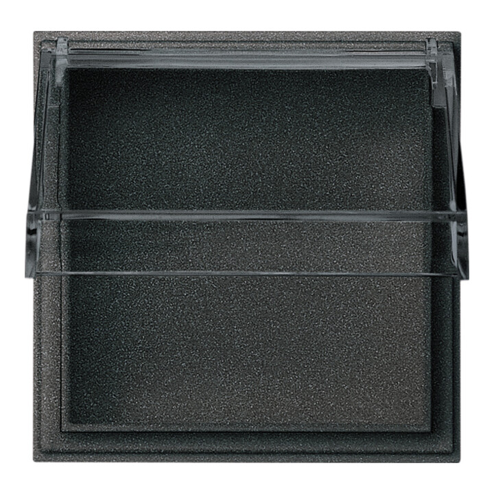 Gira Plaque intermédiaire anthracite avec porte transparente rabattable TX44 040967