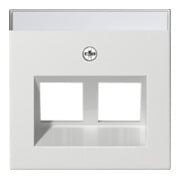 Gira Plaque Modular Jack 30° double droite mat 264027-1
