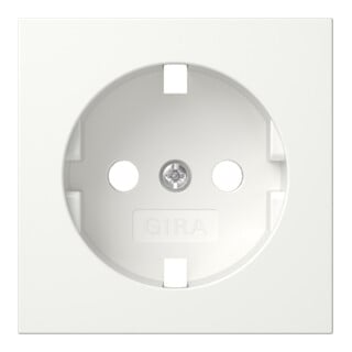 Gira Plaque pour prise de courant avec terre blanc pur m 492027
