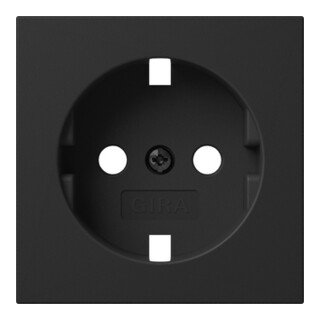 Gira Plaque prise de courant avec terre 16A 250V noir mat