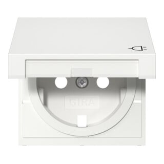 Gira Plaque prise SCHUKO 492203 blanc pur brillant