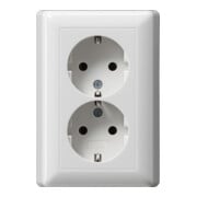 Gira Prise double Schuko avec obturateur de sécurité rws-gl 078003-1