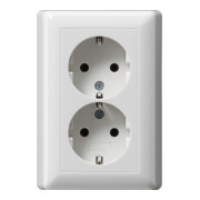 Gira Prise double Schuko avec obturateur de sécurité rws-gl 078003-3