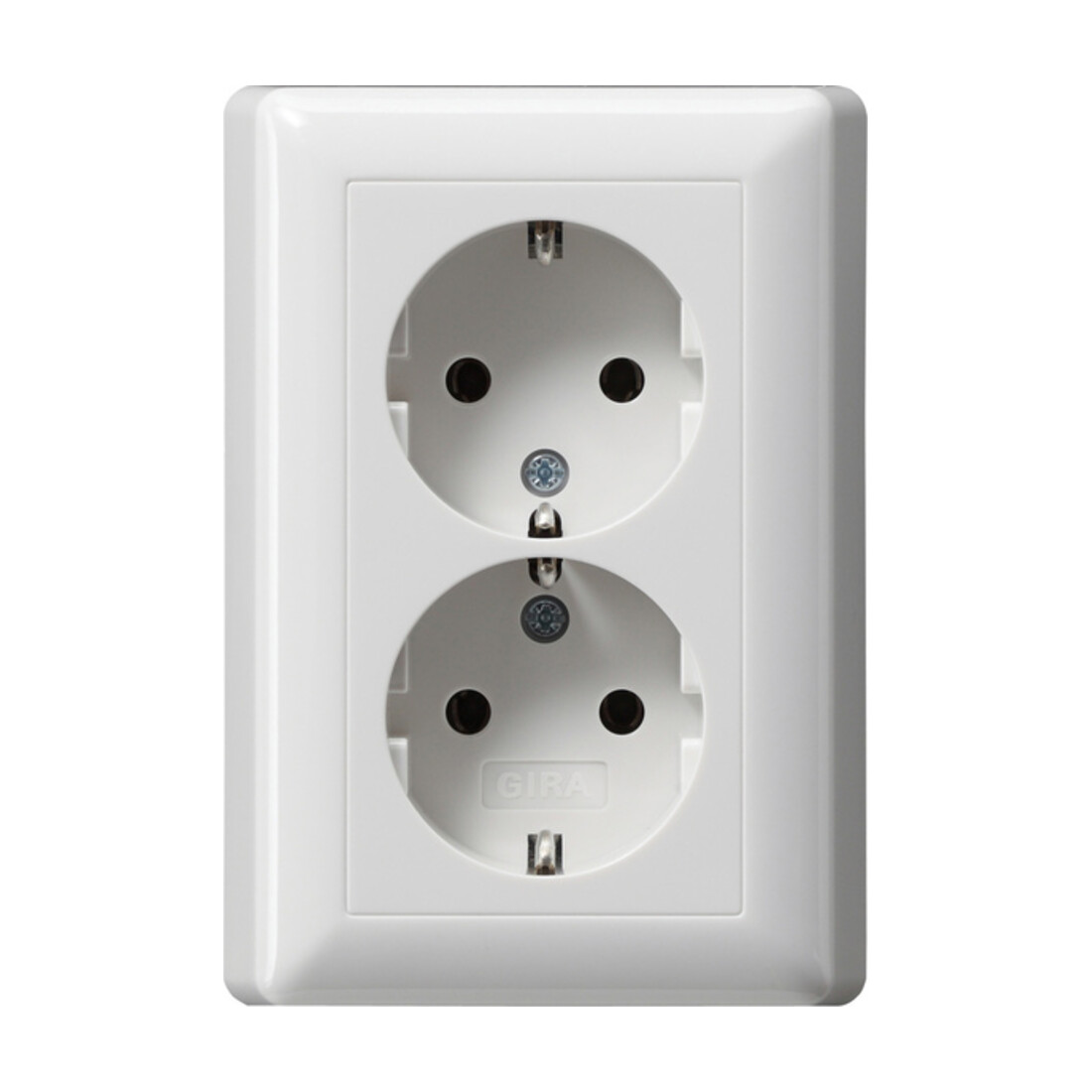Gira Prise double Schuko avec obturateur de sécurité rws-gl 078003