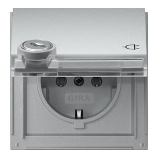 Gira Prise KD TX-44 Alu serrure identique