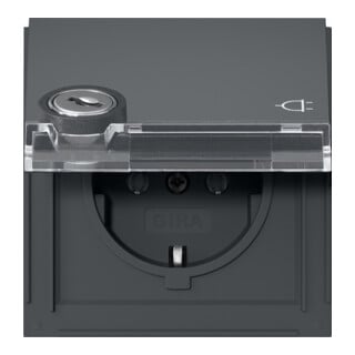 Gira Prise KD TX-44 Anthracite Serrure identique