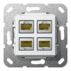 Gira Prise modulaire RJ45 Cat6A rws quadruple LSA Plus 569903