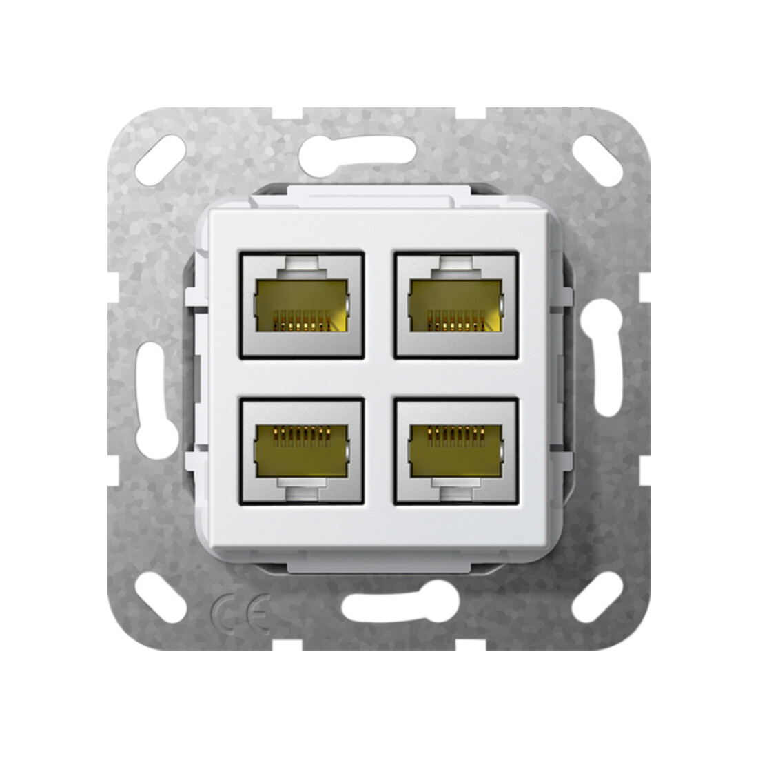 Gira Prise modulaire RJ45 Cat6A rws quadruple LSA Plus 569903