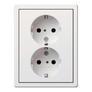 Gira Prise Schuko 2 pôles rouge-gris 0780112