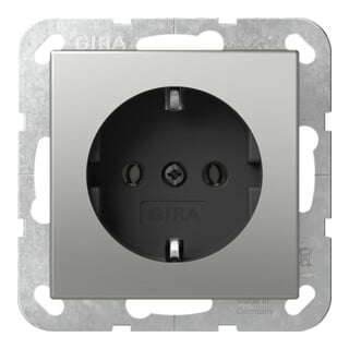 Gira Prise SCHUKO 4466600 en acier inoxydable sans griffes