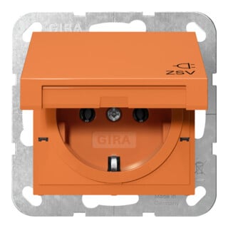 Gira Prise SCHUKO KD ZSV Orange 16A 250V