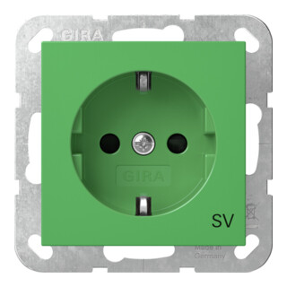Gira Prise SCHUKO SH SV verte 4453107