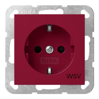 Gira Prise SCHUKO SH WSV Rouge 16A 250V Safety Plus