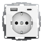Gira Prise SCHUKO USB double, blanc pur 245903-1