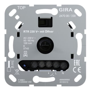 Gira Raumtemperaturregler 230V Öffner Einsatz 247000