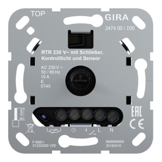 Gira Raumtemperaturregler 230V Schließer 247400